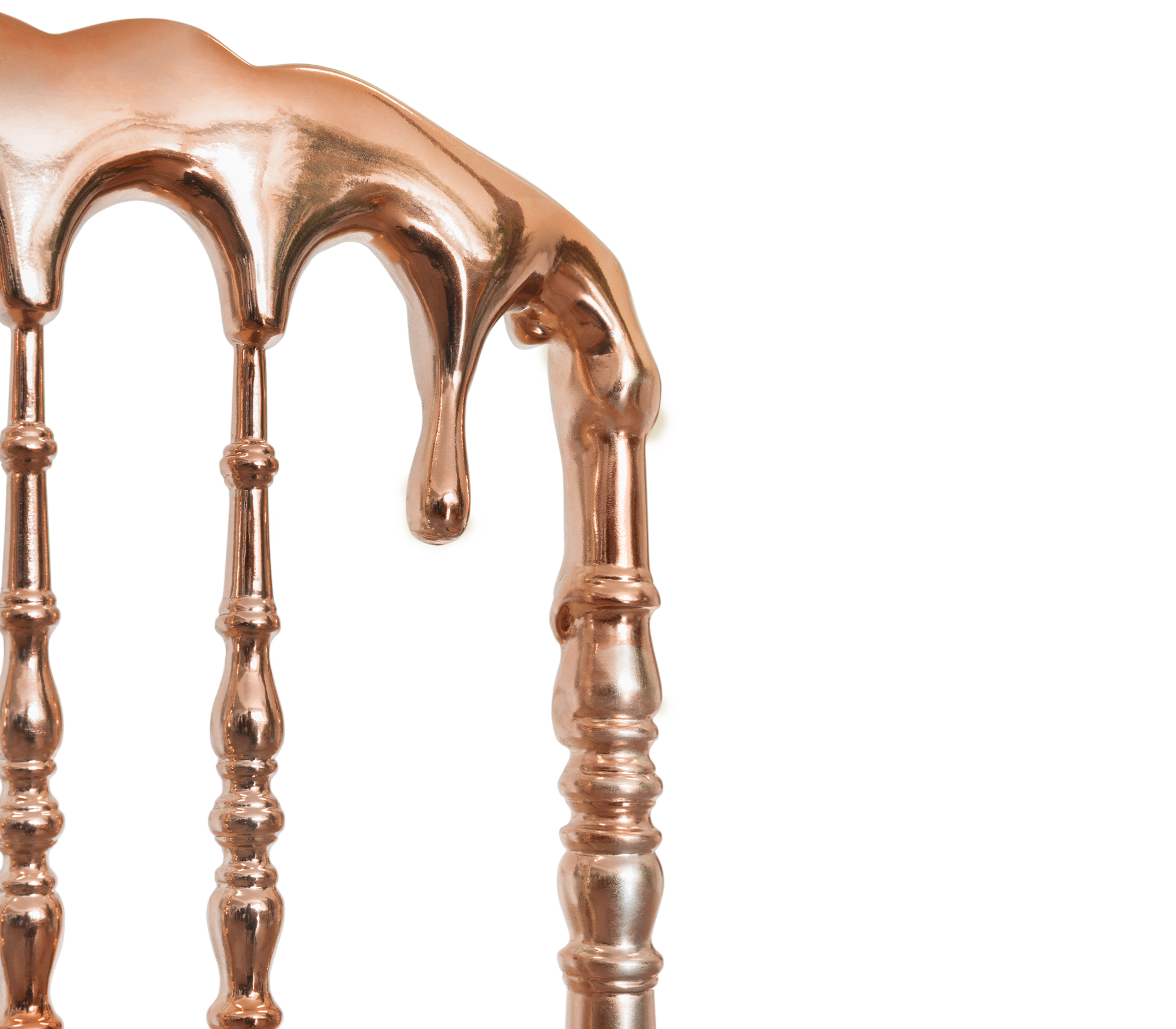 Miedziane krzesło akcentowe Empyrean