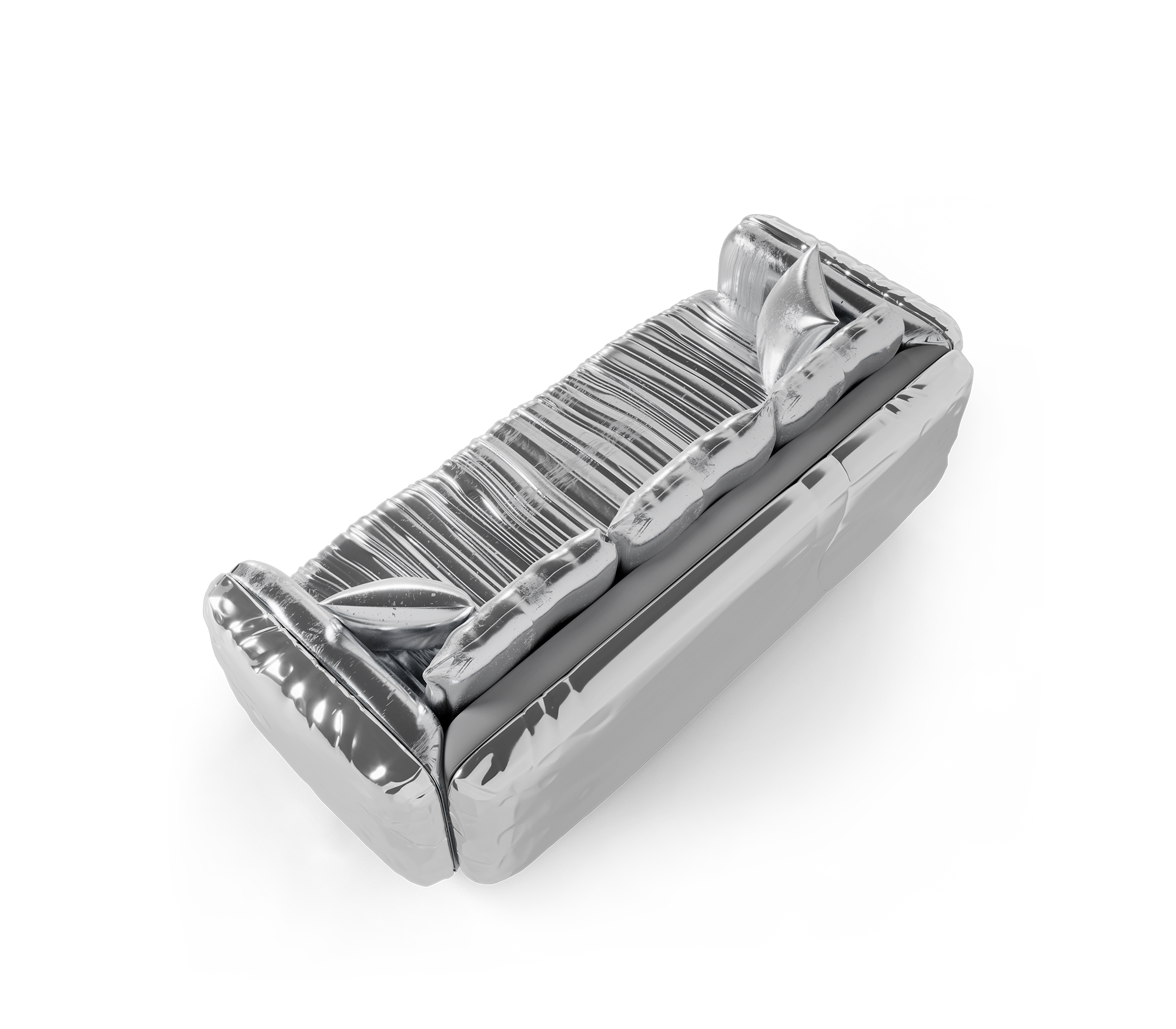 Srebrna sofa Imperia Luxe