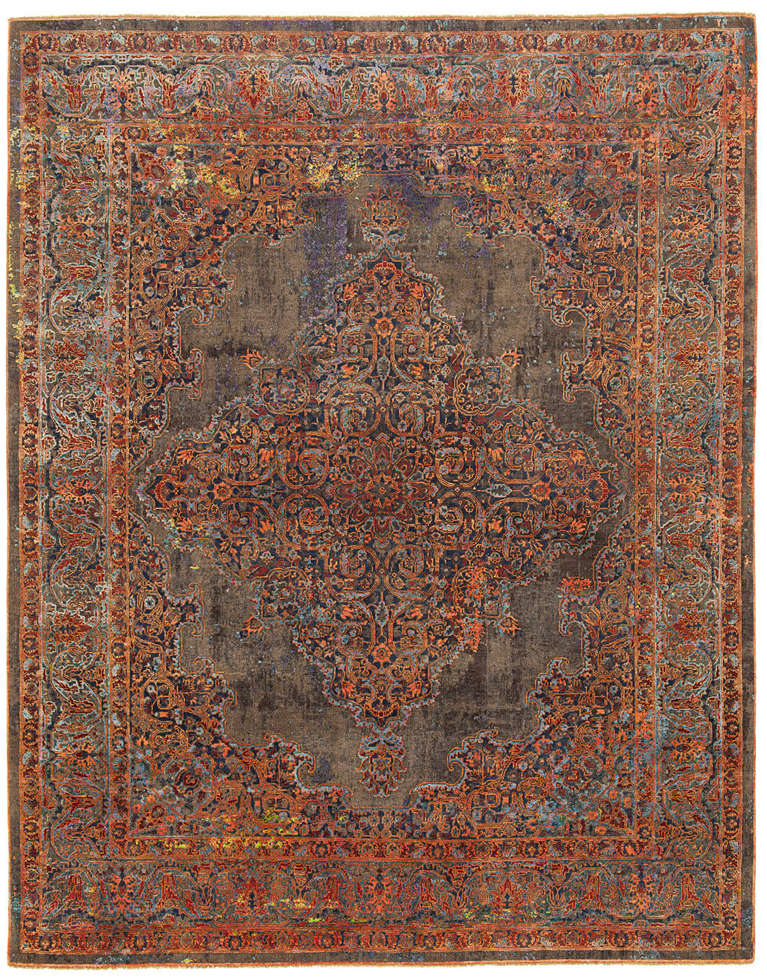 Dywan Tabriz Fashion Artwork 8 Brown Orange Silk | Rozmiar: 300 x 400 cm