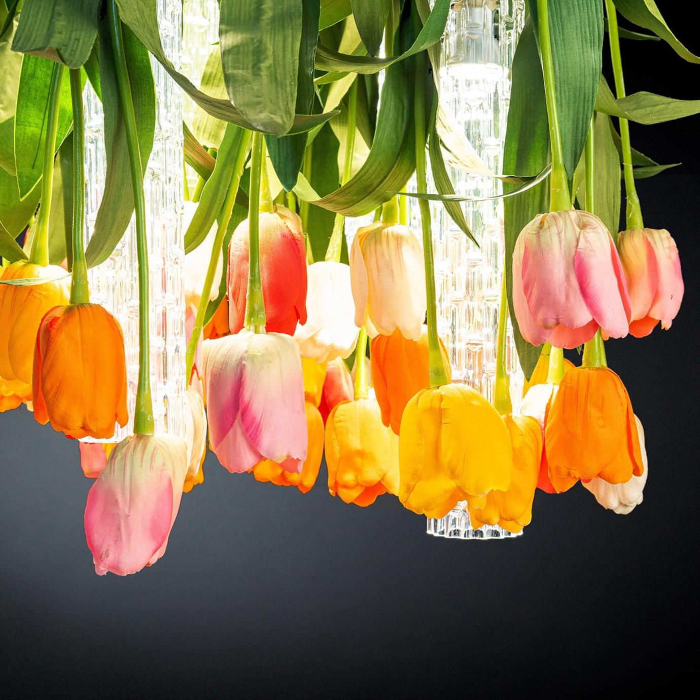 Okrągły żyrandol Tulip