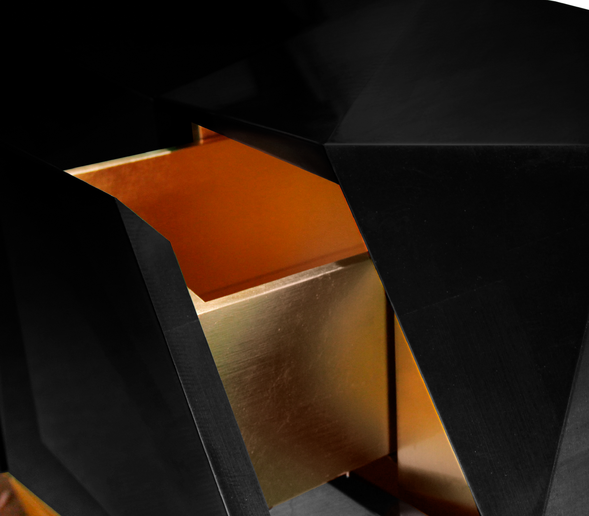 Czarny kredens Prism 3