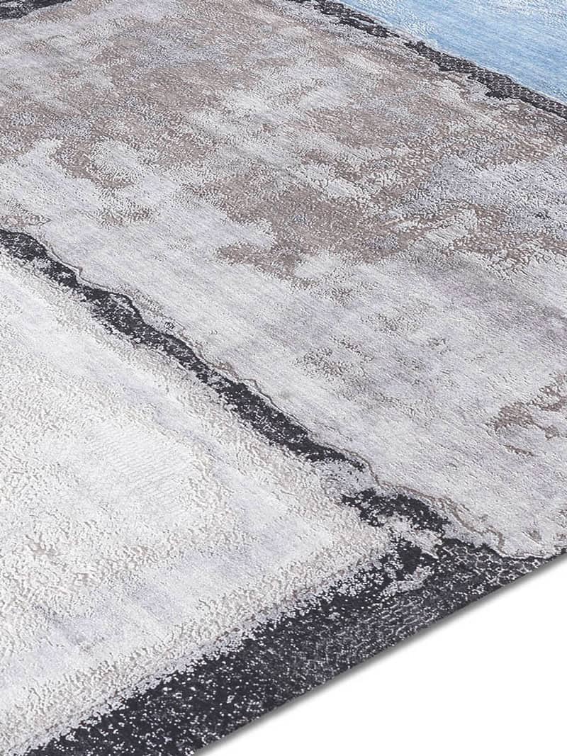 Dywan No. 15 Grass Light Blue Taupe White | Rozmiar: 170 x 240 cm