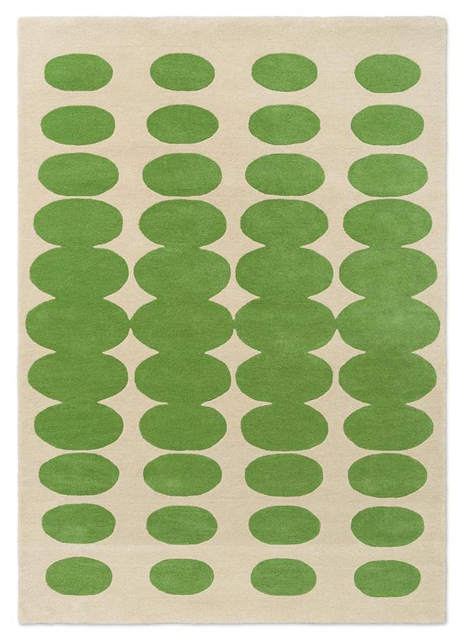 Dywan Optical Oval Green/Cream