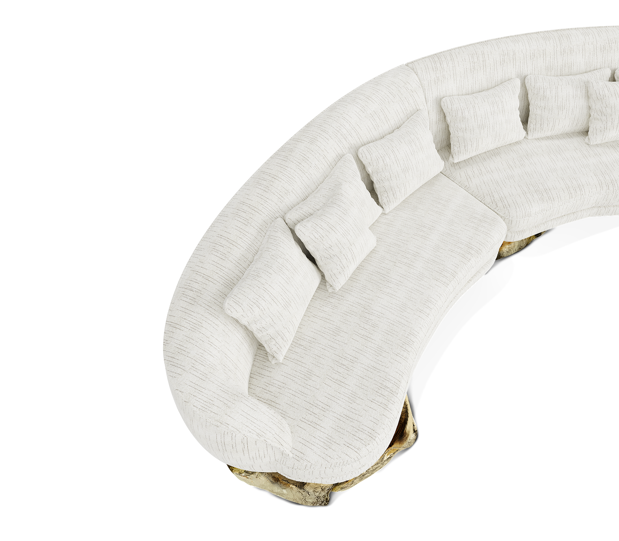 Zakładana biała sofa Angora