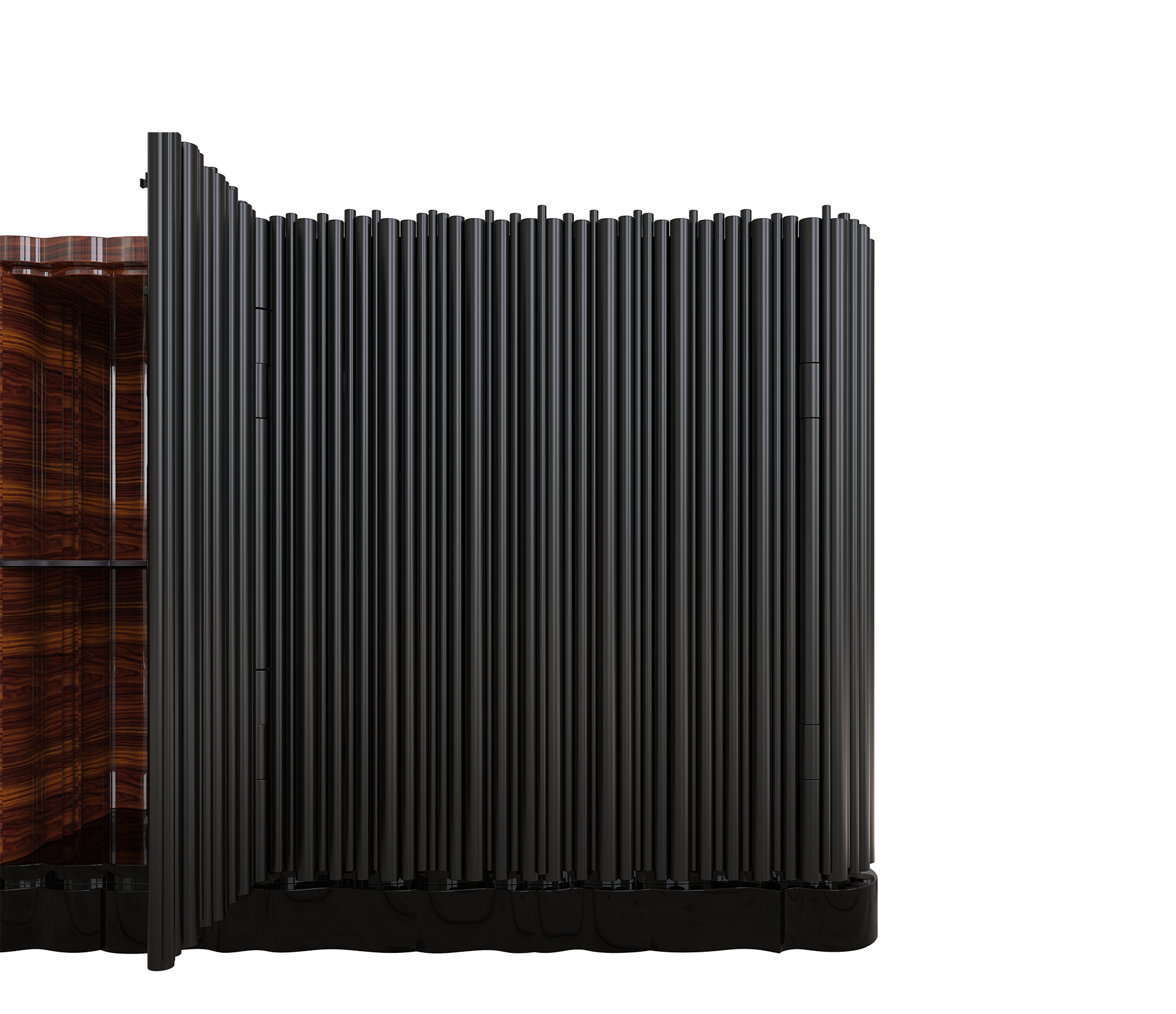 Czarny kredens Harmony Premium