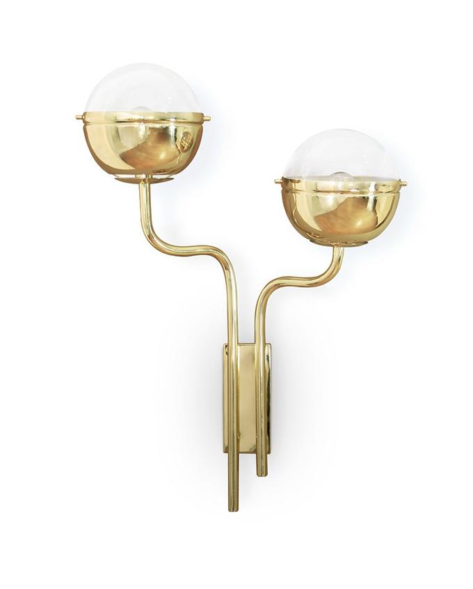 Kinkiet mosiężny elegancki