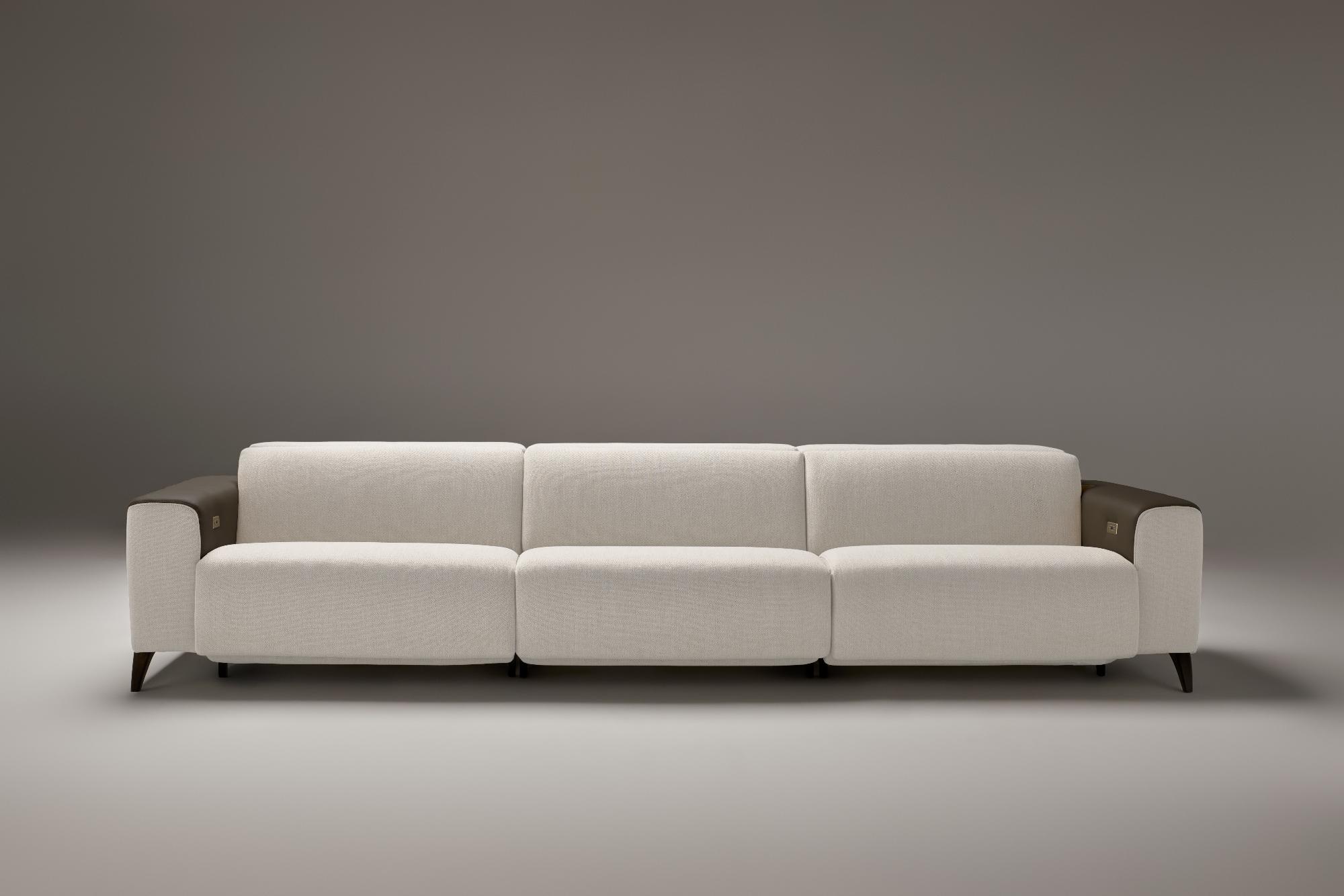 Czarno-biała sofa rozkładana 3-osobowa Atlanta