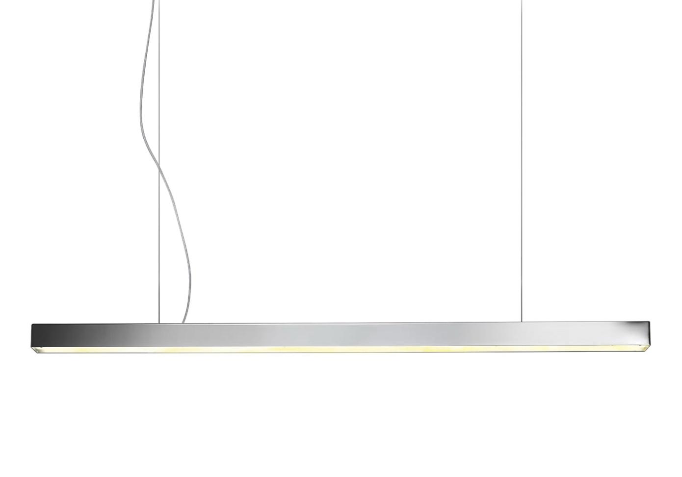 Liniowa lampa wisząca LED niklowa
