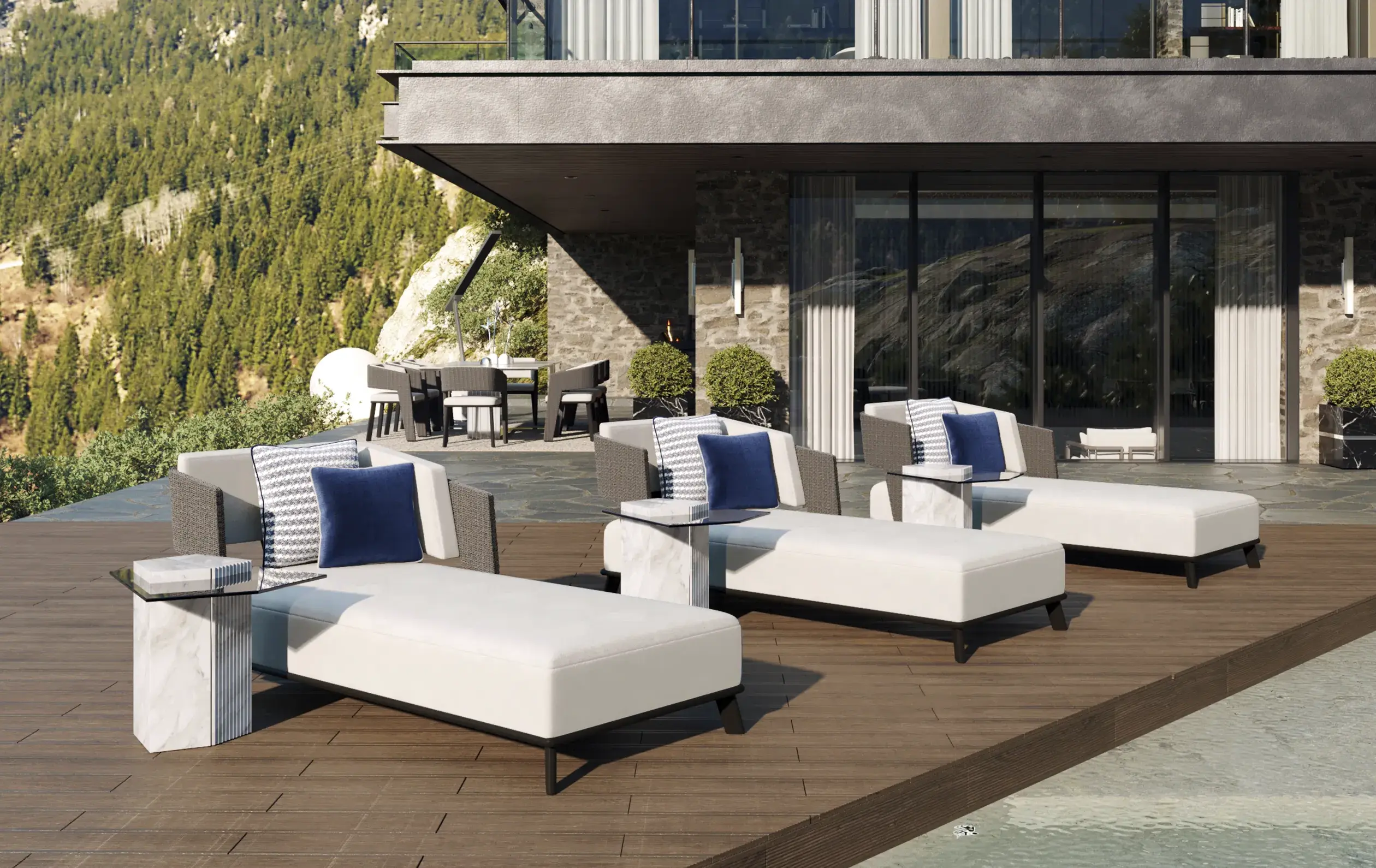 Szelong ogrodowy Crown w kolorze szarym - 1