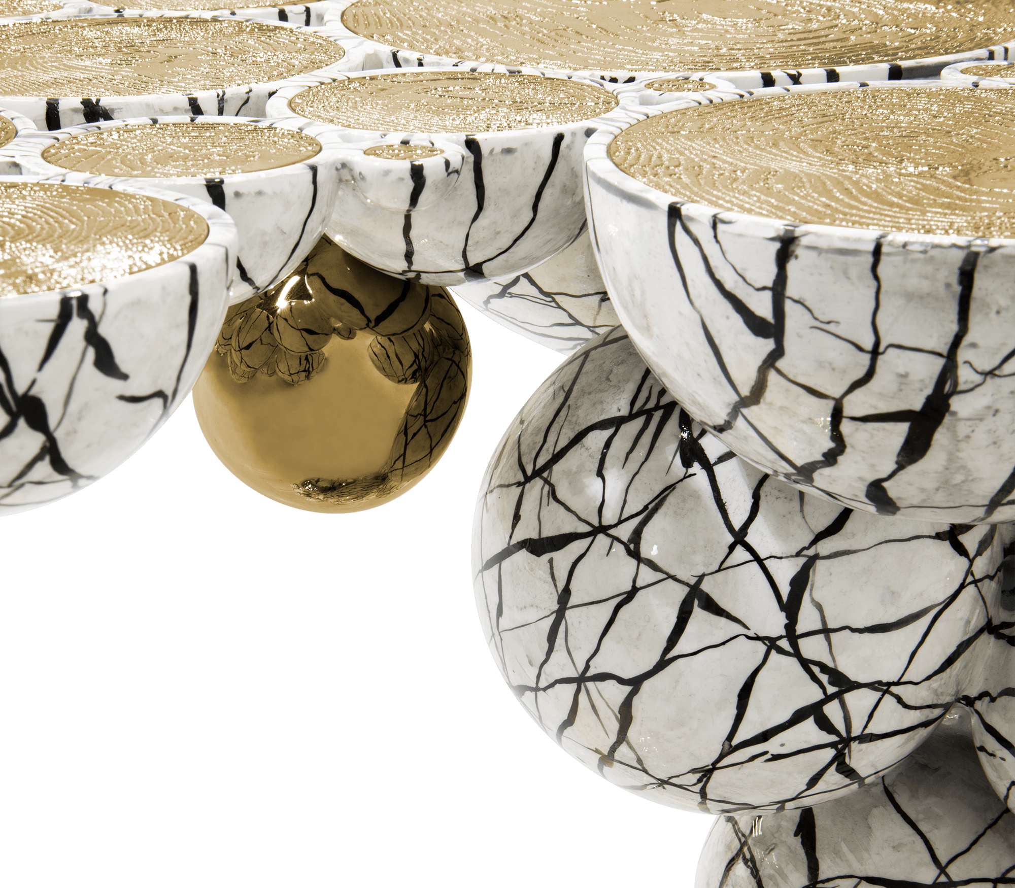 Konsola z imitacji marmuru Orbit