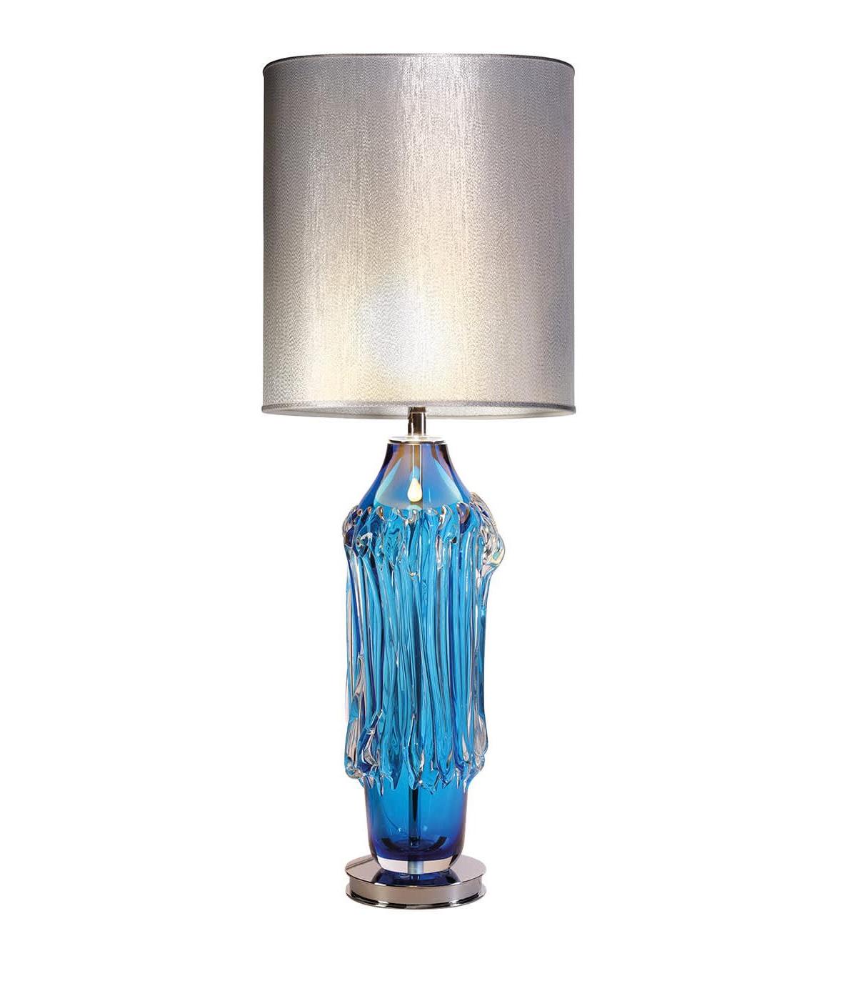 Lampa stołowa z włoskiego szkła muranowskiego