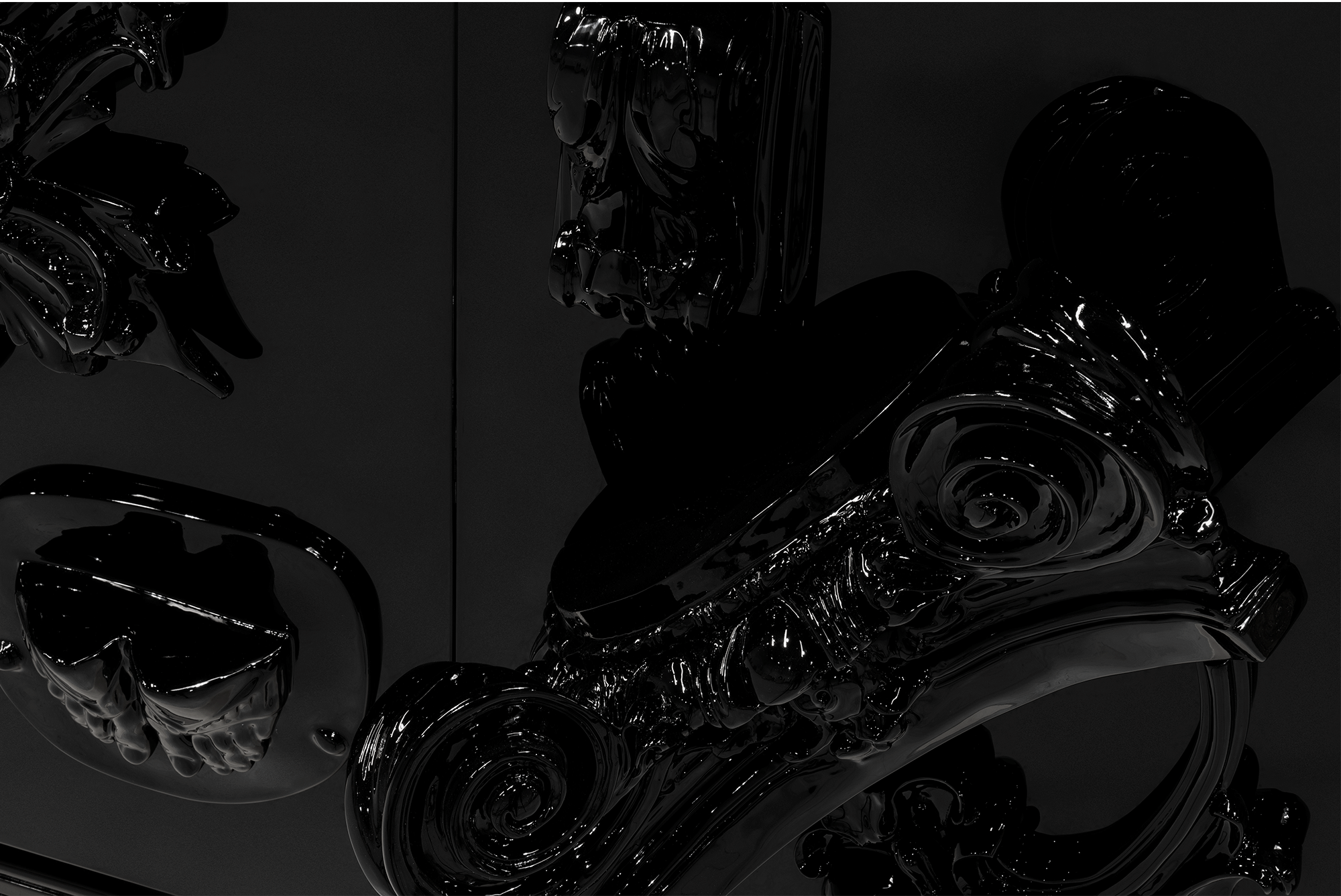 Czarny kredens Valiant