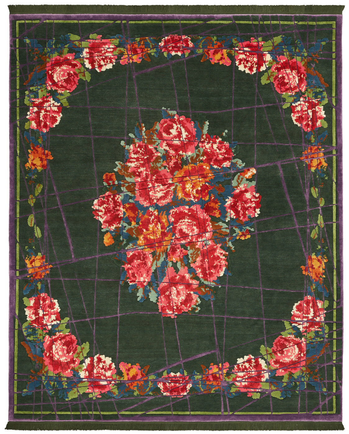 Dywan Sofianka Wrapped Darkgreen Purple