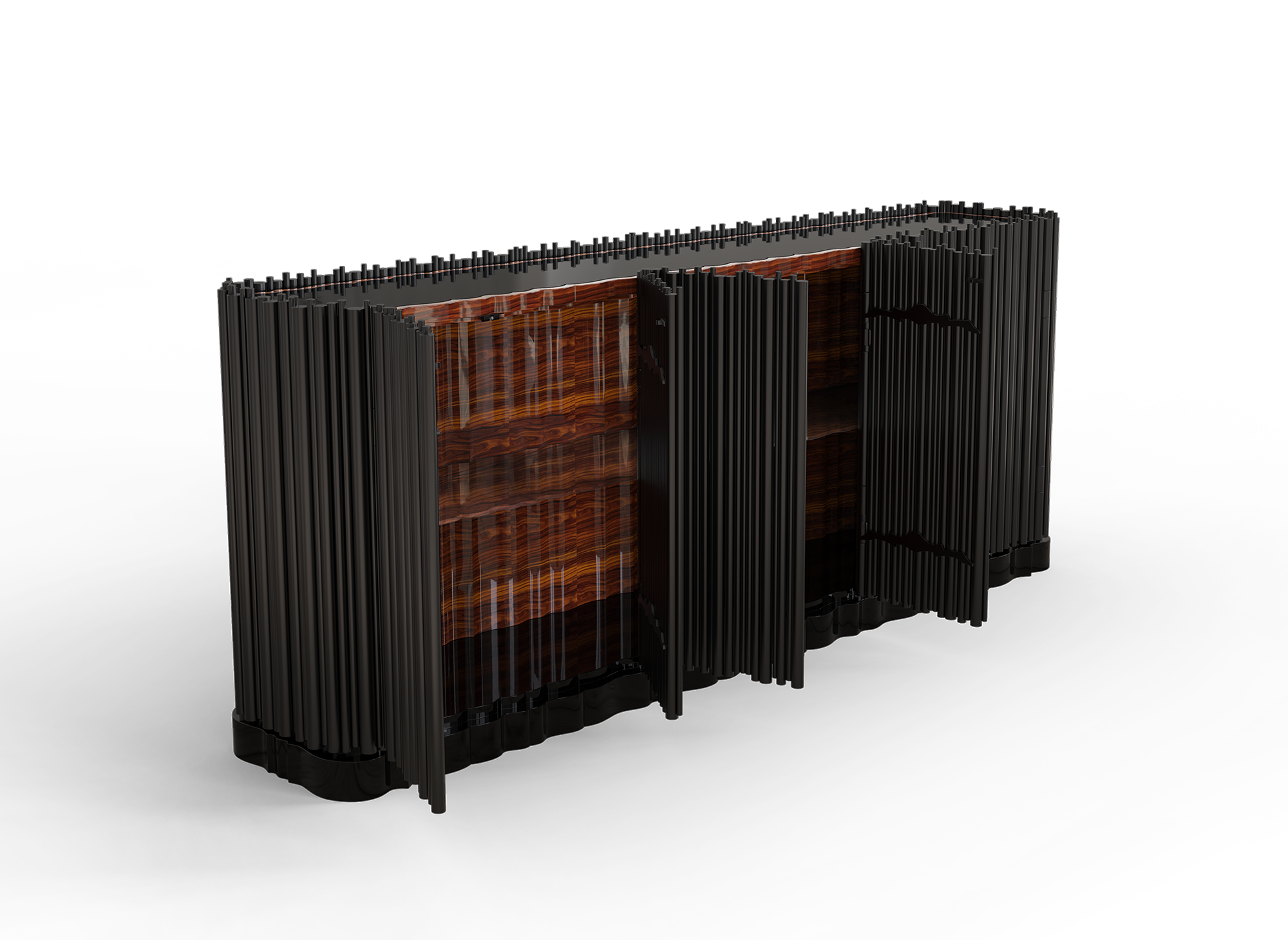 Czarny kredens Harmony Premium