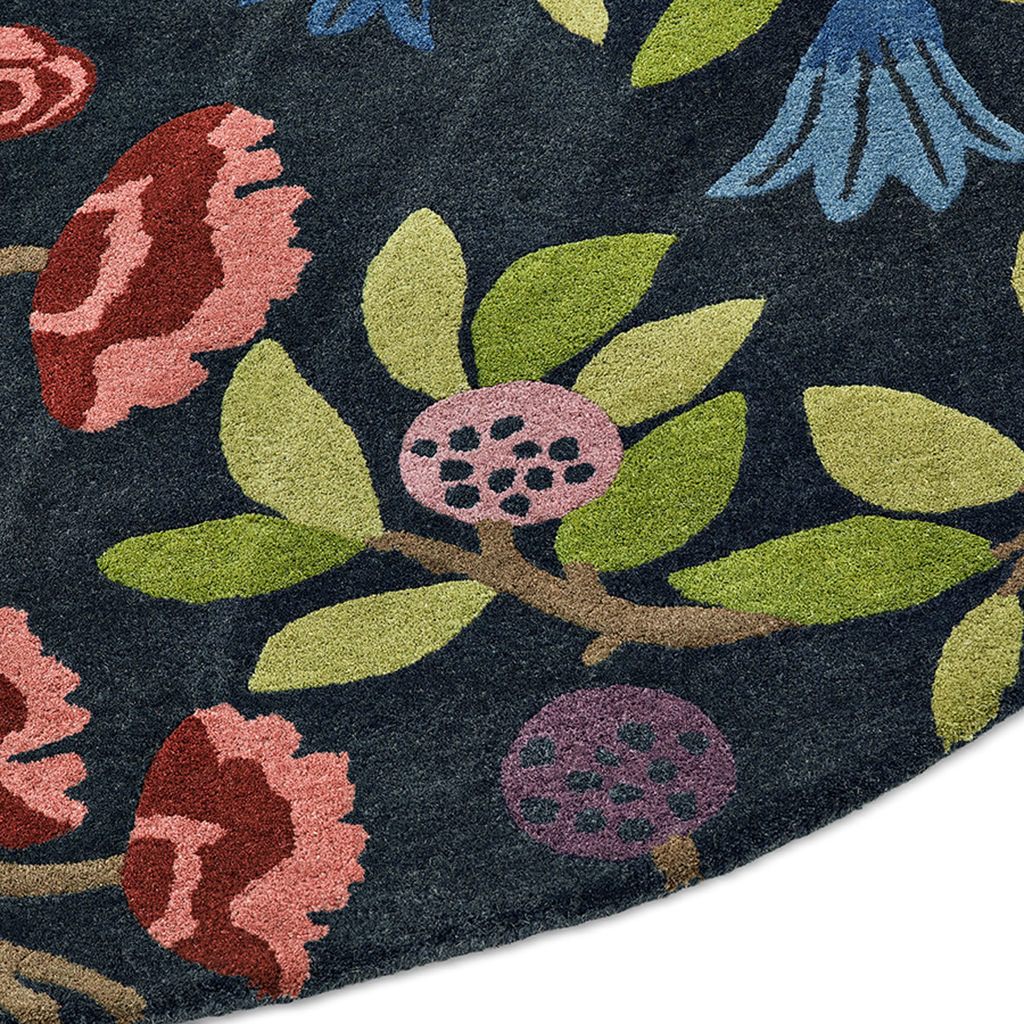 Okrągły Dywan Foraging Indigo 146618 | Rozmiar: Ø 200 cm