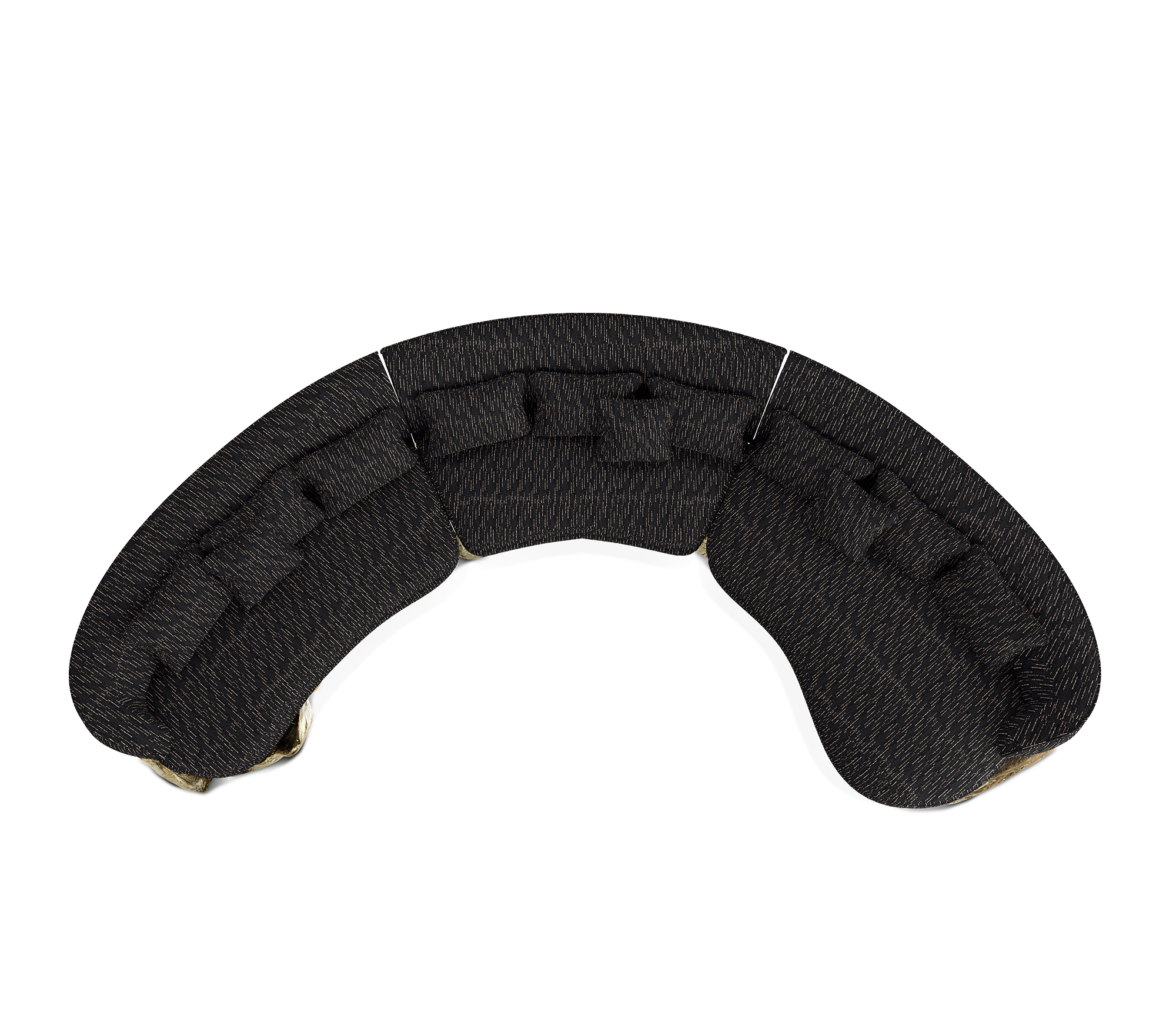 Zakładana czarna sofa Angora