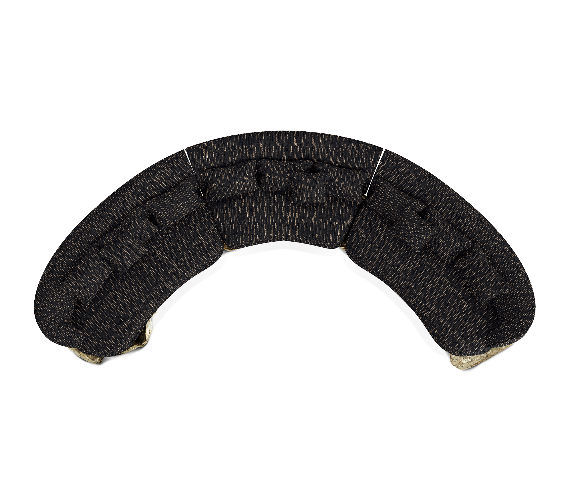 Zakładana czarna sofa Angora