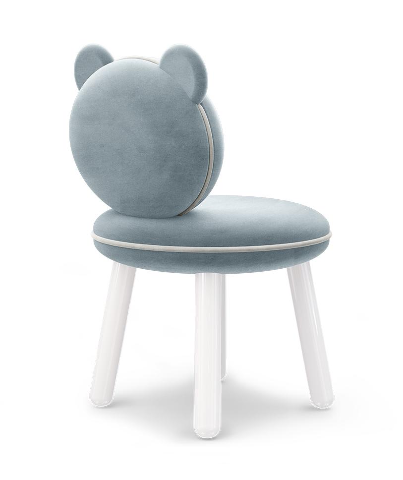 Błękitne krzesełko Fluffy Bear