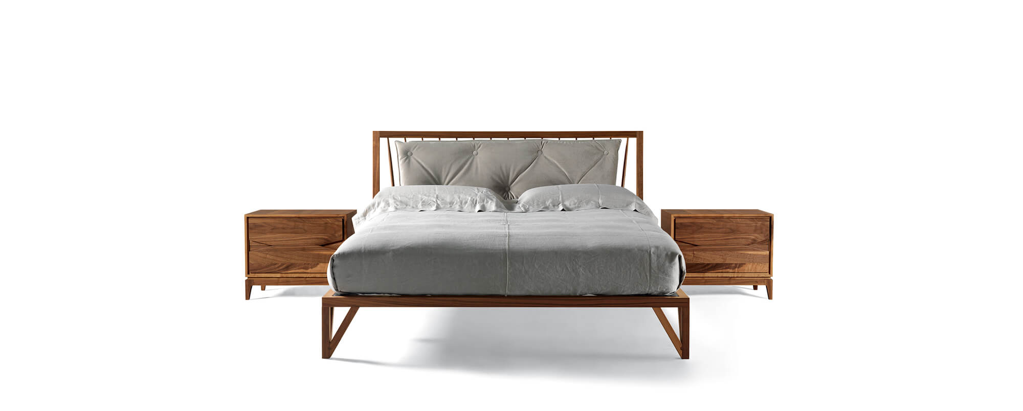 Luksusowe łóżko Leggiadro | Wykończeniowy: Natural solid walnut