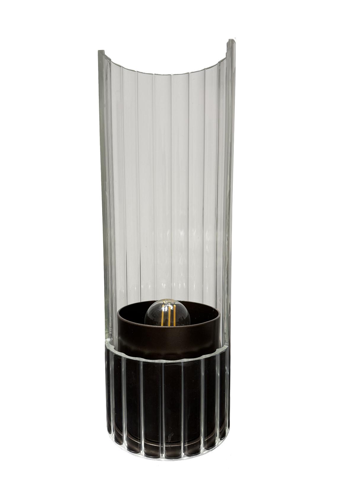 Szklana lampa stołowa Bon Ton
