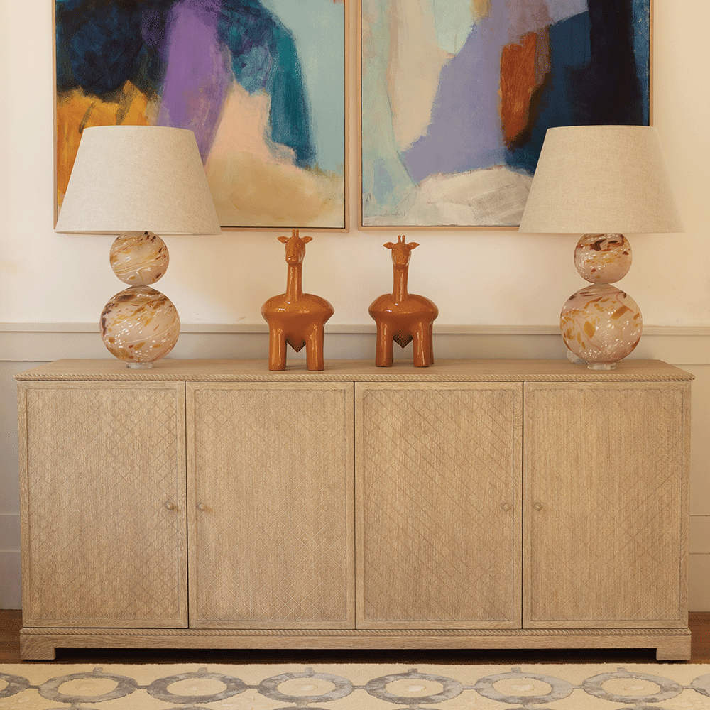 Kredens York Venetian White Oak