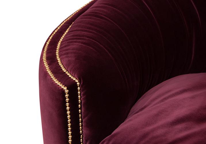 Sofa zakrzywiona Premium Comfort czerwona