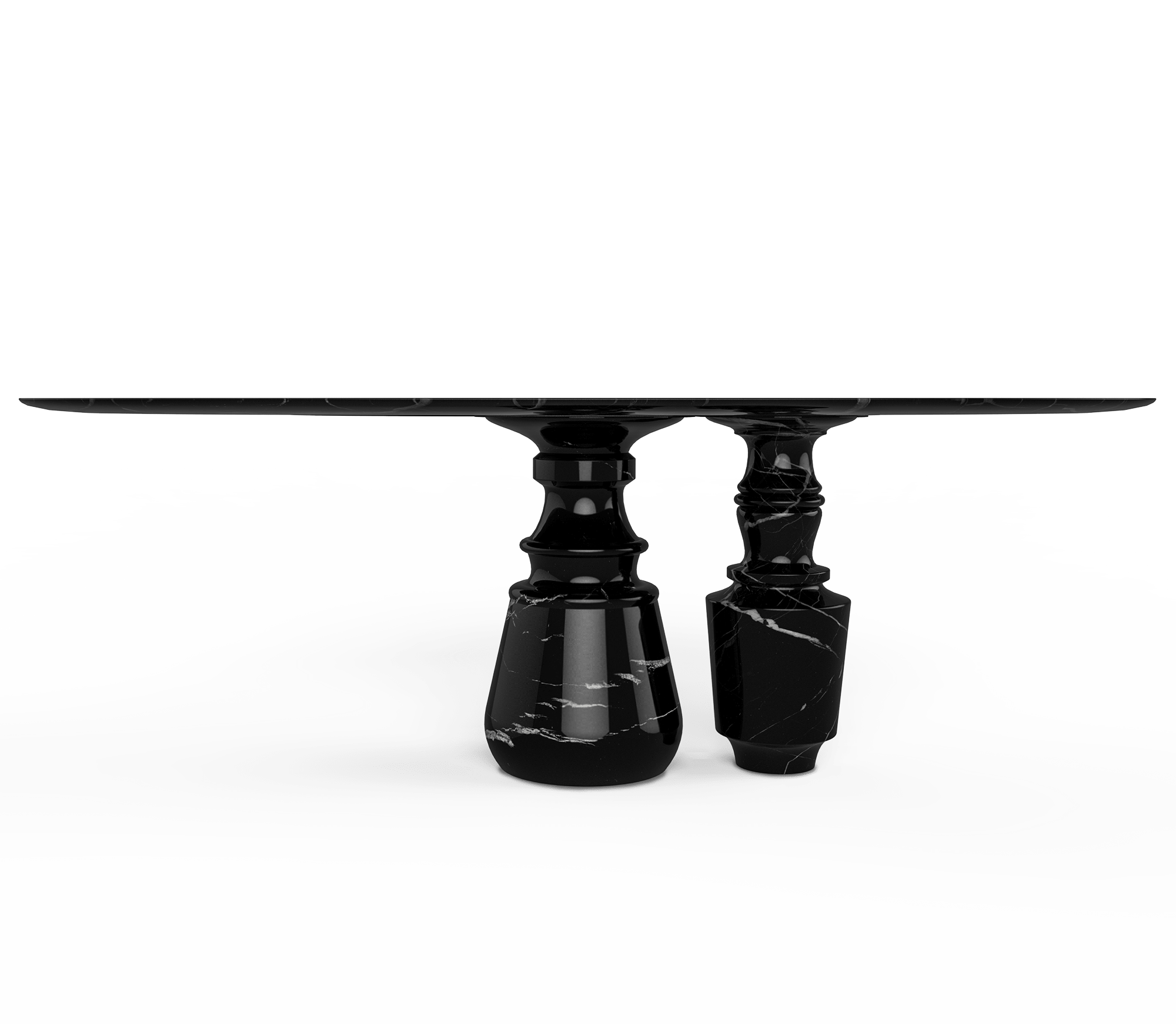 Owalny stół jadalniany Obsidian Oval Nero Marquina