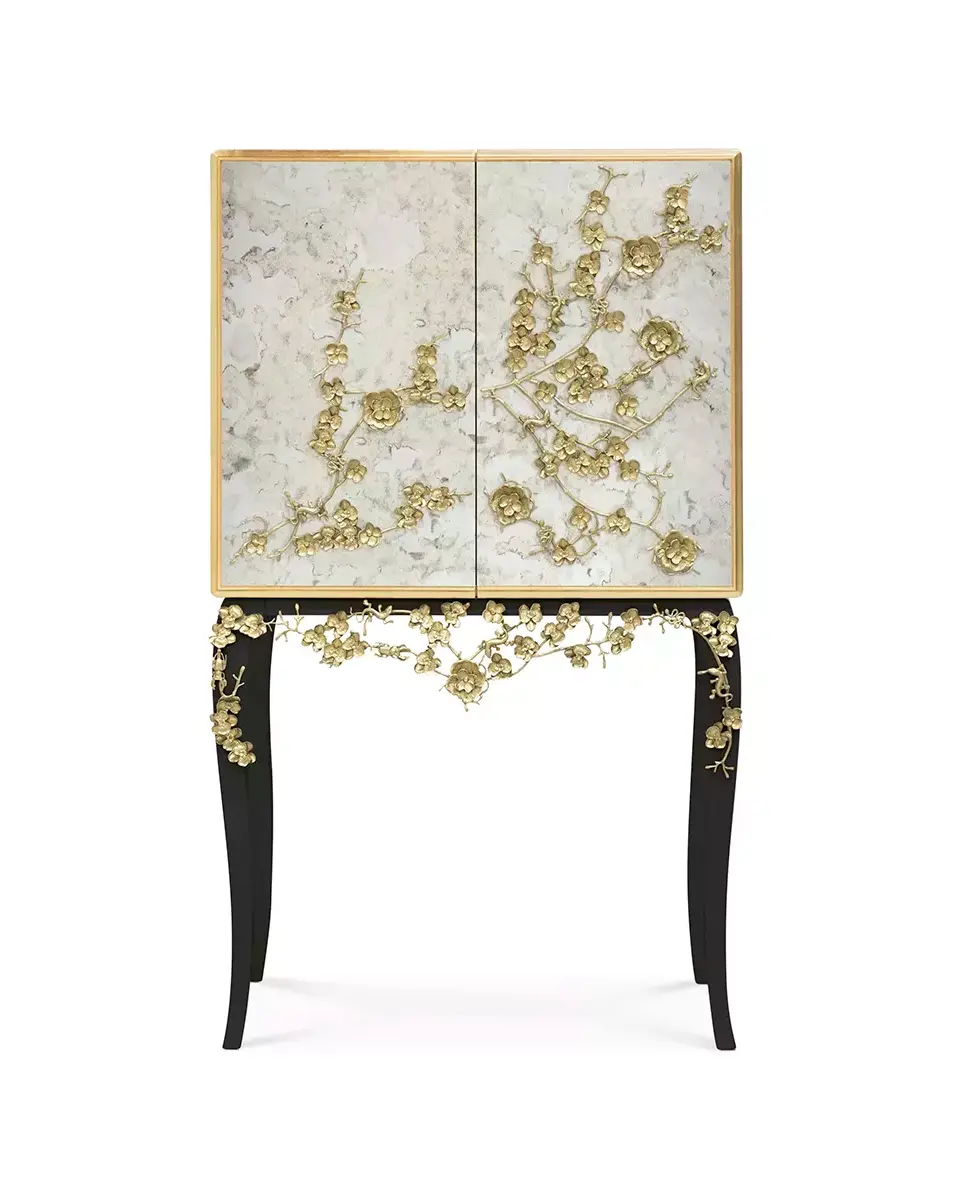 Szafka barowa Mirage z postarzanego lustra