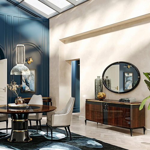 Rzemieślniczy okrągły stół jadalniany