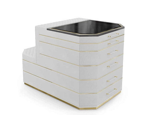 Wyspa garderobiana Cadence szara