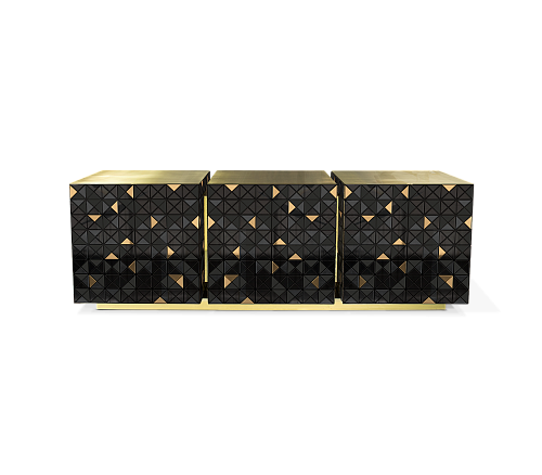 Kredens Mosaic w kolorze złota i czerni