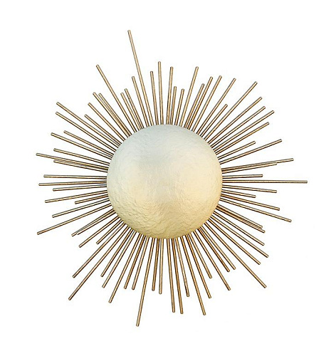 Kinkiet mosiężny promienisty