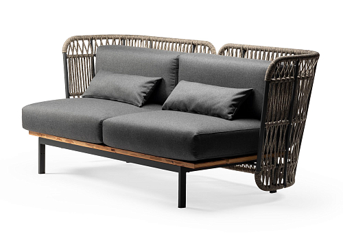 Szara ogrodowa sofa Jujube