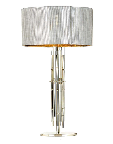 Złota bambusowa szklana lampa stołowa