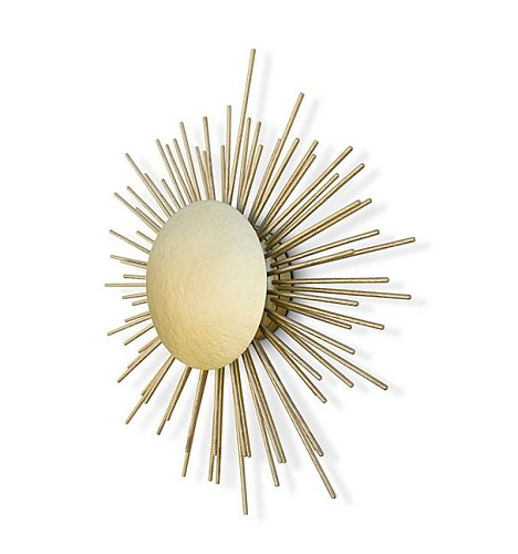 Kinkiet mosiężny promienisty