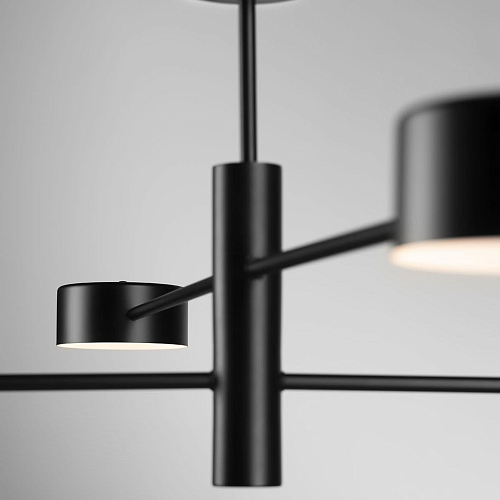 Matowa czarna liniowa lampa sufitowa