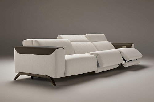 Czarno-biała sofa rozkładana 3-osobowa Atlanta