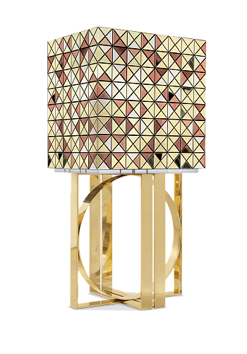 Szafka Mosaic ze złotymi akcentami