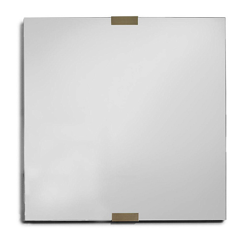 Lustro Elegance z ramą skórzaną i brązowym wykończeniem