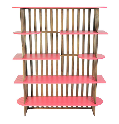 Różowy Pięciopiętrowy Regał