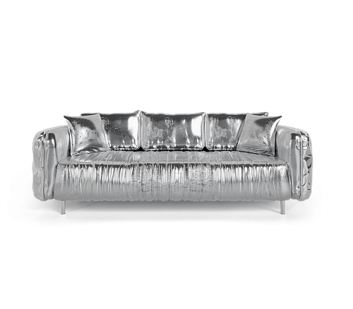Srebrna sofa Imperia Luxe
