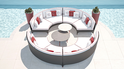 Modułowa sofa ogrodowa