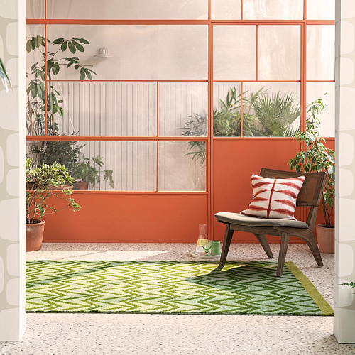 Dywan zewnętrzny Dhurrie Green