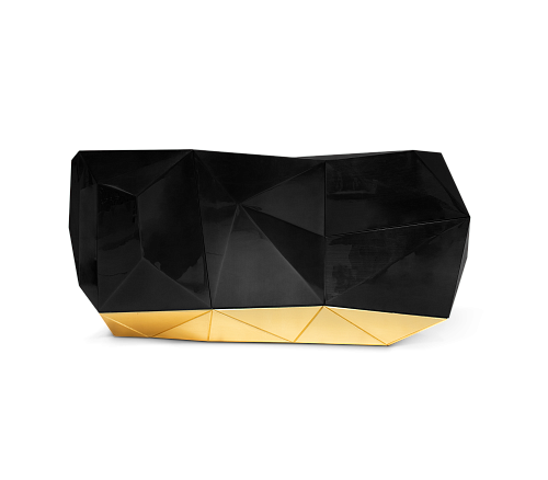 Czarny kredens Prism 3