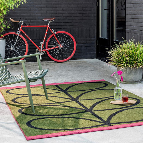 Dywan zewnętrzny Linear Stem Olive