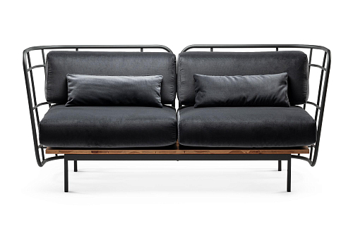 Czarna ogrodowa sofa Jujube