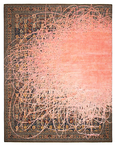 Dywan Tabriz Canal Buzz Navyblue Pink Silk