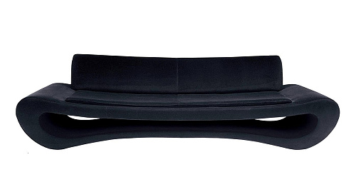 Czarna sofa New Lips