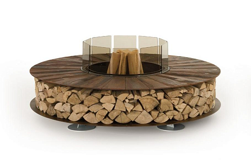 Zero teksturowane palenisko ogrodowe corten