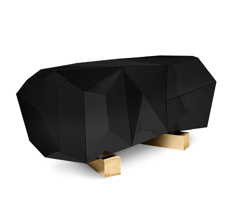 Czarny kredens Prism 2